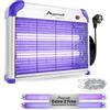 ASPECTEK lampada antizanzare elettrica 20 Watt - Zanzariere Potente luce per insetti 2800V Grid 20W - Include 2 lampadine UVA di ricambio, zanzariera elettrica