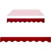 Generico Mantovana di Ricambio per Tenda da Giardino 2,5 3 4 5 6m, Striscia di Mantovana Ondulata di Ricambio Resistente Ai Raggi UV per Terrazza Negozio, Solo Mantovana(Rosso vino,L310cmxH20cm)