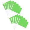 M METERXITY 12-Pack Bandierine Monocolore Lisce In Poliestere 5x8 Pollici Con Asta In Plastica Per Decorazioni Feste/DIY Graffiti/Giardino [Verde]