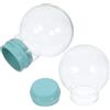 KALLORY Globo di Neve Decorativo Fai da Te 2 Pezzi 45 MM in Vetro Trasparente Base in Gomma per Creazioni Artigianali e Decorazioni Natalizie