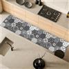 Comart - Tappeto Cucina Malaga - Passatoia 100% PVC - Antimacchia - Antiscivolo - Impermeabile - Tappetino Lavabile in Lavatrice - Corsia Moderna per Cucina e Corridoio - Cementine Grigie - 55x270 cm