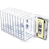 Snado Confezione da 10 custodie e supporti per cassette audio, in plastica trasparente, con protezione antigraffio/polvere, scatole di ricambio classiche in stile norelco (10 x 6 x 1,5 cm (lunghezza x