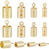 Beebeecraft 1 Scatola 120 Pezzi estremità Ripiegabili del Cavo in 4 Dimensioni Placcate in Oro 18K estremità A Crimpare Terminali del Nastro Punte di Chiusura Connettore per Creazione di Gioielli
