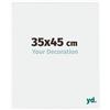 yd. Your Decoration - Cornice 35x45 cm - Bianco Lucente - Decorativa Parete in Plastica con Vetro in acryl - Antiriflesso - 35x45 Cornice - Bordeaux