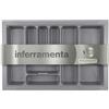 inferramenta | Portaposate per Cassetto Cucina 80 cm - Organizzatore Posate 719x473 mm - Plastica Grigio Antracite Robusta - 9 Scomparti