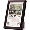 3-B Cornice LUND marrone scuro (noce) 10x15 cm cornice in legno, cornice per foto, cornice per ritratto con vetro acrilico