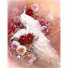 DCIDBEI DIY Square 5D Diamond Painting Kit Completo per Pittura a Mosaico Kit per Pittura a Mosaico fai da te con Diamanti e Pavone Punto Croce icamo 40x50cm Decorazione Arte Artigianato per Casa e Pareti