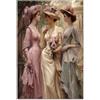 OLYCRAFT 3 pz/Set Victorian Woman Rub On Transfers per Mobili e Artigianato 30x15cm Vintage Woman Furniture Decals Victorian Painting Transfer Stickers Rub On Decals per Mobili In Legno Home Decor