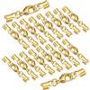Xiaomoyu 20 Pezzi Chiusura Moschettone Fermagli, Ganci Catenina Chiusure con Cord End Chiusure per Braccialetti Collana Cordoncino Bigiotteria Fai da Te - 32mm/Oro
