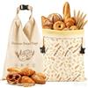 Ecofocet 2 pezzi Sacchetto pane cera d'api,43×33 cm Tela cerata per pane,Sacchetti cera d'api per alimenti,con chiusura con fibbia/cerniera,per lievito madre e prodotti da forno (Buckle A)