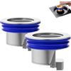 QruiLanTu 2 pezzi doccia pavimento scarico riflusso prevenzione levitazione magnetica unidirezionale valvola di scarico pavimento inserto di scarico in ottone scarico rapido doccia, adatto per calibro