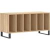 vidaXL Mobile Porta Dischi Rovere Sonoma 100x38x48cm Legno Multistrato