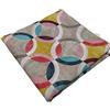 Generico TendeArredoTessile - Tessuto in Cotone per Cucito - 280 x 280 cm - Stoffa per fodera divano cuscini sedie mantovane tovaglia copriletto copridivano Copritutto Cerchi
