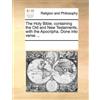 Multiple Contri The Holy Bible; Containing the Old and New Testament (Tascabile)