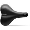 Sportourer by Selle Italia KAALAM Gel - Sella per Bicicletta Morbida in Gel, con Tecnologia Riflettente per Scarsa visibilità, Resistente all'Acqua - Nero