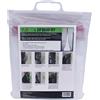 True Products B5017C1, kit blocca polvere per porta preassemblato, trasparente, con cerniera rossa