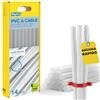 Rapid Confezione da 14 Stick di Colla per PVC e Cavi, Diametro 12 mm x 190 mm, Colore Trasparente, Adatti per Materiali Plastici, Gomma, Vetro, Plexiglass, Senza Solventi, Incollaggio Rapido(40107363)