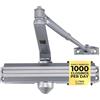 LYNN HARDWARE Chiudiporta commerciale medio/resistente, DC7016, montaggio superficiale, grado 1, ADA e UL, resistente al fuoco, misura regolabile 1-6 per ingressi e vetrine in alluminio, alluminio