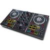 Numark Party Mix - Console DJ a 2 Canali per Serato DJ Lite, con Scheda Audio Integrata, Presa Cuffie, Controlli Pad, Crossfader, Jog Wheel e Luci da Discoteca