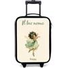 NoBoringSuitcases.com NoBoringSuitcases© Valigia Per Bambini Personalizzato Con Un Nome Bagaglio | 48x31x19 cm - Ultraleggero Trolley A Mano Rigidi LED Ruote Valigie Neonato - Ragazze - Fata della Foresta - Verde