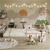 VitaliSpa Letto a pavimento Minno 120x200 cm, letto bambini Montessori in metallo con protezione anticaduta e materasso, greige