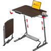 FoldWise Tavolo Pieghevole per Laptop da Divano - Scrivania Portatile in Legno & Tavolo Overbed, Altezza Regolabile, Inclinabile, Pieghevole, con Poggiapiedi, Portabicchiere, Porta Tablet & Fermabordo