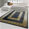 Teppich-Traum Tappeto con Bordo Classico in Oro Nero Größe 200 x 290 cm