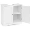 LIFEZEAL Armadio U sotto lavabo, mobile 2 ante 2 ripiani, 60x30x60 cm, bianco (stile 3)