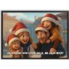 Lol t-shirt Quadro 3D Stile Cartoon Natalizio Personalizzato con Foto e Dedica - Ritratto Famiglia o Coppia in Versione Natalizia - Idea Regalo di Natale (21x30 (con Cornice Nera))