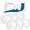 Wessper Filtro Acqua per Caraffa, Cartuccia Filtro acqua a Carboni Attivi Impregnato d'argento, Ricambio per Filtri Laica Bi-Flux, Dafi Untimax, PearlCo - 6 pezzi
