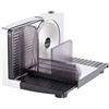 Unold 78866 Curve Silver- Affettatrice universale, 100 W, 230 V, pieghevole, in acciaio inox, colore: argento/nero