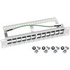 HMF 63346-07 Pannello patch STP Keystone per armadio server, 12 porte RJ45 schermate, 10 pollici, grigio chiaro