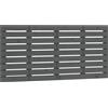vidaXL Testiera da parete Grigio 156x3x63 cm Legno massello di pino
