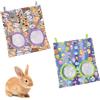 Rainway 2 sacchetti per conigli, 2 fori, per conigli, cincillà, criceti, piccoli animali domestici, 28 x 25 cm