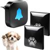 Leikurvo Campanello per cani, senza fili, per cani, senza fili, per cani, per animali domestici, 38 suonerie + 4 livelli di volume, campane da allenamento (1 ricevitore + 2 pulsanti)