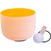 ENERGYSOUND 432 Hz Perfect Pitch D note Chakra sacro Chakra in vetro colorato color quarzo arancione 25 cm - Yoga Therapy Sound Healing