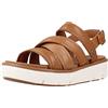 CARMELA 68418, Sandali con Tacco Zeppa Donna, Cammello, 38.5 EU