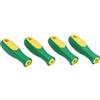 Generic Confezione da 4 maniglie in gomma per lime in metallo, raspe per legno, motosega, frese, martelli, 110 mm (foro rettangolare da 15,2 cm)