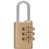ZYWUOY Lucchetto a combinazione, mini lucchetto in ottone per bagagli per viaggi doganali, piccolo lucchetto per valigie, serratura di sicurezza compatta (3 cifre 21 mm)