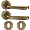 DACAN PROTECTION Maniglie Porte Interne in Alluminio con Rosetta 45 mm, Set Completo con Accessori per Porte Legno Bagno Camera Ufficio, Facile da Installare (Bronzo Scuro)