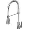 MAMMOLITI Marco Mammoliti | Miscelatore Lavello Cucina Monocomando Professionale con Doccetta Estraibile, Acciaio Inox Spazzolato, 46,5x25x10cm