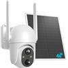 PESAIR Fotocamera 4G LTE con scheda SIM esterna, telecamera di sorveglianza 2K 360° senza fili con pannello solare