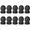 BORDSTRACT M14X1.5 Pressacavo nero con guarnizione (Filettatura 4-8mm), 10Pcs Connettore materiale PA Ghiandola di nylon in plastica con rondella, kit di presa del cavo dei connettori