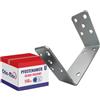 Chle-Mar Supporto per palo a U da 140 mm | stivale fisso in acciaio zincato | ancoraggio a palo per recinzioni e strutture in legno
