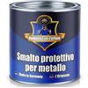 Goldmeister Farben Farben vernice antiruggine 3 in 1 vernice antiruggine per ferro di alta qualità 3 in 1 per interno ed esterno su metallo, ferro, zinco, alluminio e acciaio (1 L, Bianco (RAL 9010)) Goldmeister