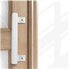 YIDELAI Maniglia per porta scorrevole 8 pollici a forma di C Maniglia per porta in vetro è minimalista Confortevole al tatto Facile da installare (bianco)