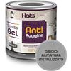 Hats - Vernice Antiruggine per ferro - Smalto Gel Antiruggine Pronto all'uso - Non Cola, Non Gocciola - Adatto per Metallo e Legno - Made in Italy (Grigio Armatura Metallizzato)