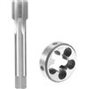 Sdhiiolp Set di maschi e filiere HSS M20 x 1,5 mm, filettatura metrica interna ed esterna, dritta scanalata