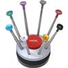 KD89 Horotec MSA01.218 - Set di cacciaviti per orologiaio, in acciaio inox, con testa anodizzata su cuscinetti a sfere, punte in acciaio inox, prodotto in Svizzera (01.218-C)