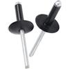 EYRMQWJPC Espansione a percussione, Rivetti ciechi in alluminio con testa flangiata larga, neri, misure multiple, 30/50 pezzi(50pcs,4.8x14x16mm)